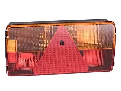 HELLA Galinis Halogeninis Priekabos Žibintas su Trikampio Reflektoriumi ir Registracijos Apšvietimu