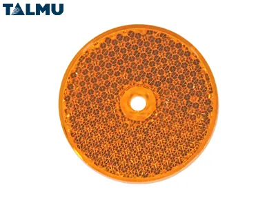 TALMU Geltonas Reflector Atšvaitas Ø 68mm - Klijuojamas su Tvirtinimo Anga