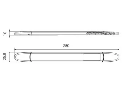 TALMU LED Stabdžių Žibintas - Raudonas, 10 LED, 24V, 3m Laidas, 280mm Ilgis - Attēls 2