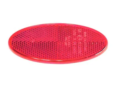 TALMU Raudonas Atšvaitas 100x50mm - Universalus Lipnus Reflektorius su ECE ir SAE Sertifikavimu