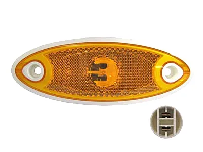 TALMU Geltonas LED Šoninis Gabaritinis Žibintas su Atšvaitu, 12V, 1 LED