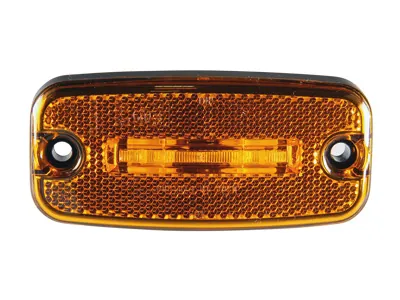 TALMU LED Šoninis Gabaritinis Žibintas - Geltonas, su Atšvaitu, ADR, 24V, 5m Laidas