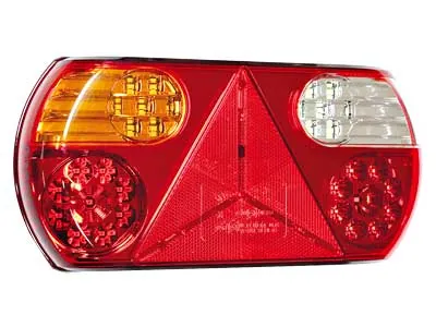 Universalus kairės pusės LED galinis žibintas su 6 funkcijomis, IP67, ECE patvirtintas, 12V