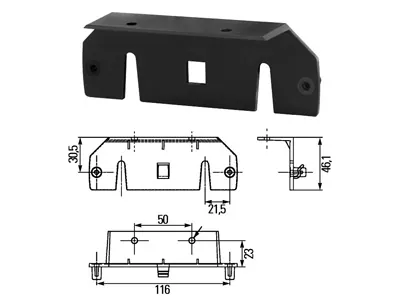 HELLA Holder Laikiklis Šoniniams Gabaritiniams Žibintams 1608-35910 ir 1608-35912 Modeliams