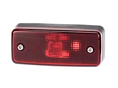 TALMU Raudonas halogeninis šoninis gabaritinis žibintas su atšvaitu (116x50x34mm) - Ledbarzibintai.lt