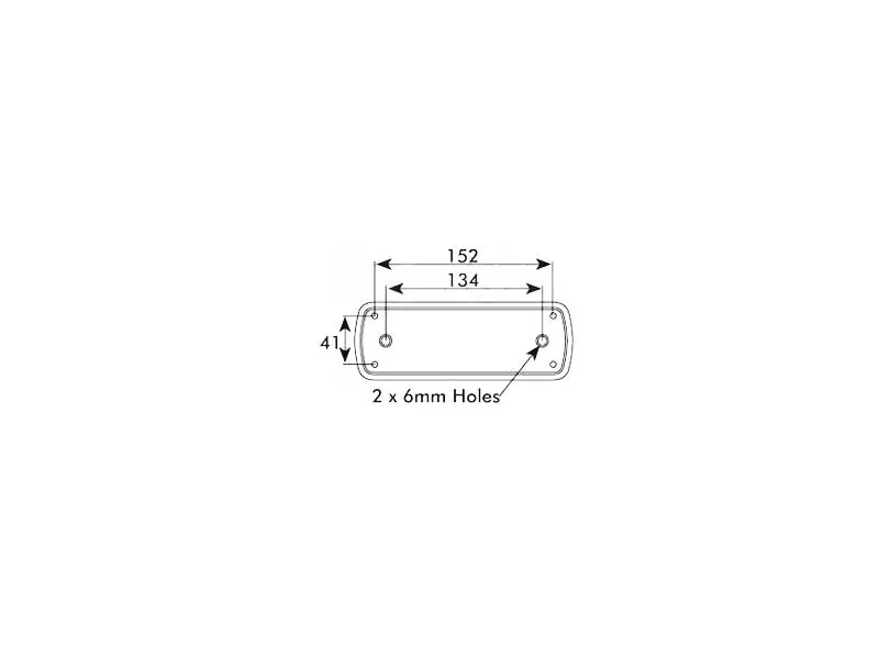 BRITAX priekinis gabarito žibintas su oranžiniu posūkiu, 12/24V, 186x66mm - Attēls 3