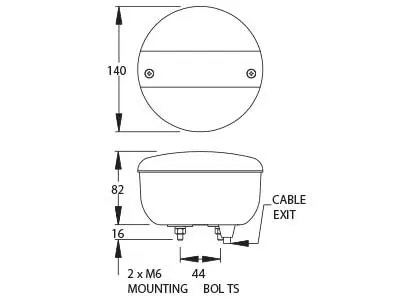 LED Atbulinės Eigos Žibintas 140mm, 24V | ECE R23 Patvirtintas | Profesionaliam Naudojimui - Attēls 2