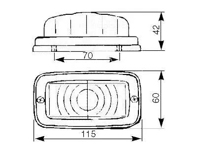 MONARK Baltas halogeninis šoninis gabaritinis žibintas su plieniniu pagrindu, 12/24V | MON-98231452 - Attēls 2