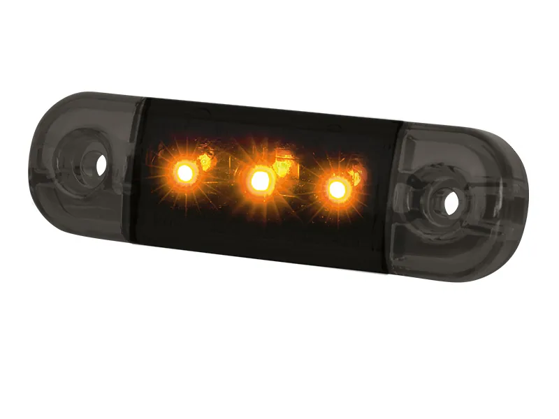STRANDS DARK KNIGHT SLIM SIDE MARKER 3 LED - Šoninis žibintas 12-24V, ECE R91/R10 patvirtintas - Attēls 2