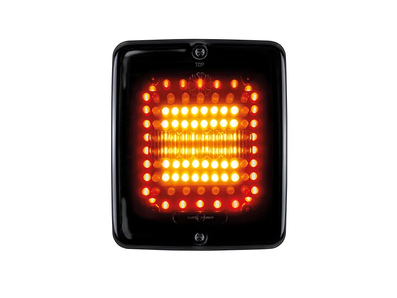 STRANDS DARK KNIGHT SQUARE IZE LED Galinis Žibintas su Stabdymo ir Posūkio Signalais, 24V, ECE R6/R7/R10 - Attēls 2