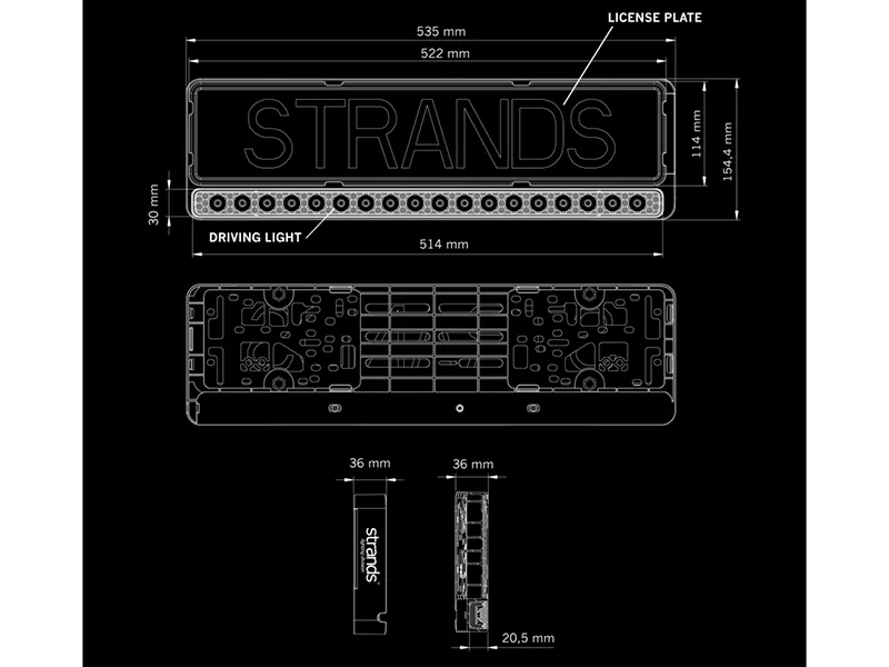 STRANDS NUUK E-LINE LED BAR Žibintas su ECE R149 Sertifikatu 8800lm - Attēls 6