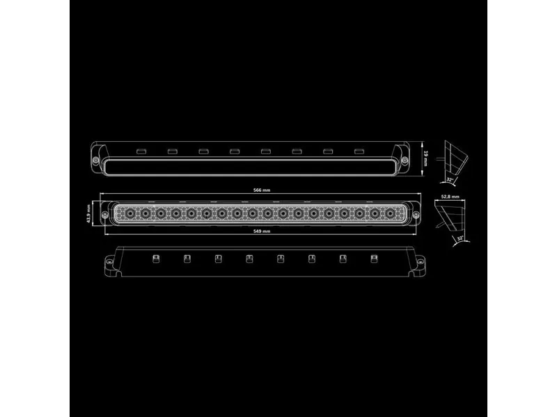 STRANDS NUUK E-LINE SCENE LIGHT - Reguliuojamas darbinis žibintas (10-36V, 9200lm, 5000K) - Attēls 10