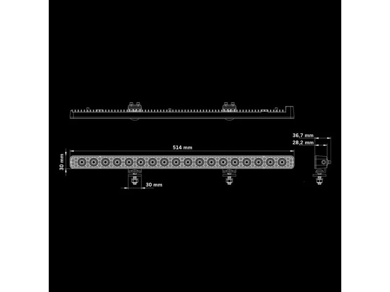 STRANDS NUUK E-LINE Darbinis Žibintas 9200lm, 10-36V, 5000K, ECE R10 - Attēls 9