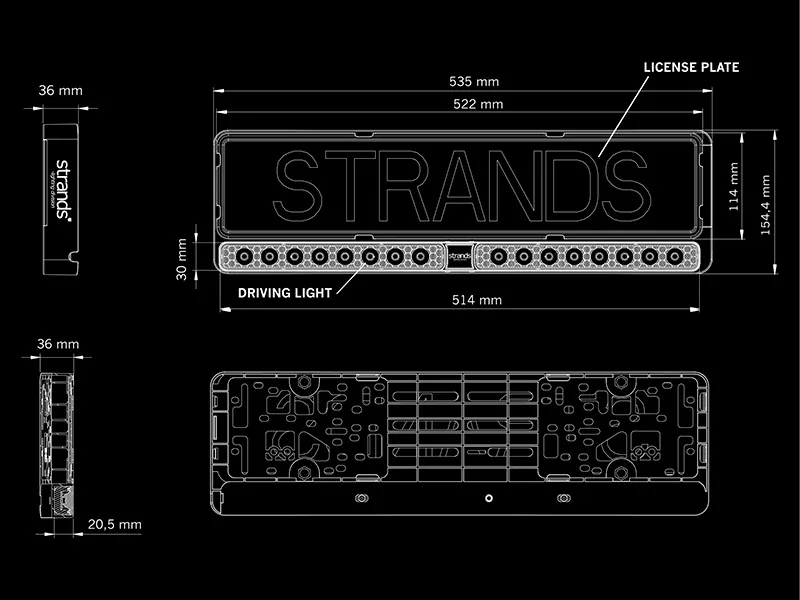 STRANDS NUUK E-LINE DUO LED Bar Žibintas 8793lm IP69K - Attēls 4