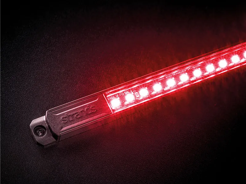 STRANDS Raudonas vidaus apšvietimo žibintas 281mm, 200lm, 9-32V, ECE R10 sertifikuotas