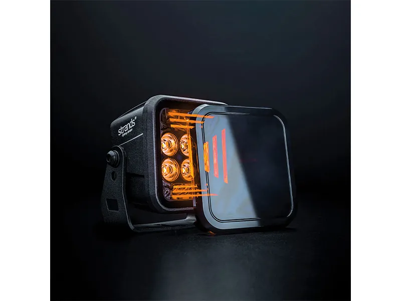 STRANDS DARK KNIGHT FORTEX WORK Amber žibintas | 3900lm | 9-36V | IP68 ir IP69K apsauga