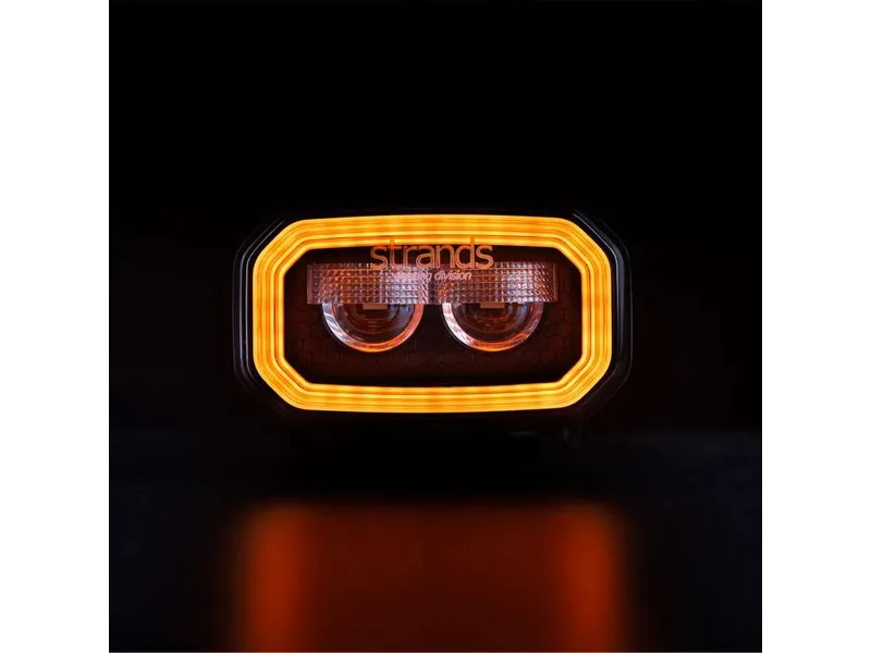STRANDS FOR9T NO-GLARE Darbinis Žibintas su Raudona-Geltona Pozicine Šviesa (10-48V, 3600lm) - Attēls 7