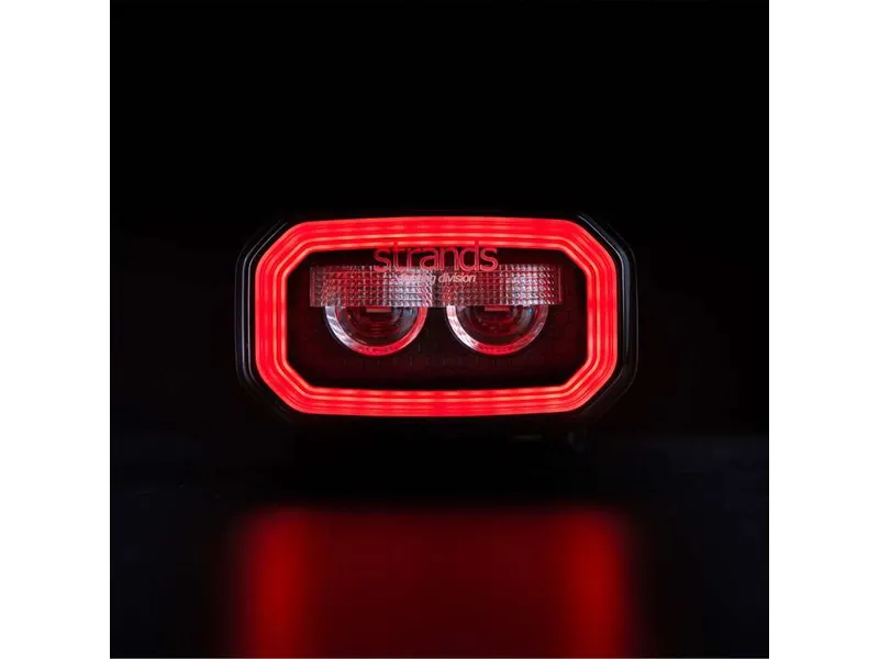 STRANDS FOR9T NO-GLARE Darbinis Žibintas su Raudona-Geltona Pozicine Šviesa (10-48V, 3600lm) - Attēls 8