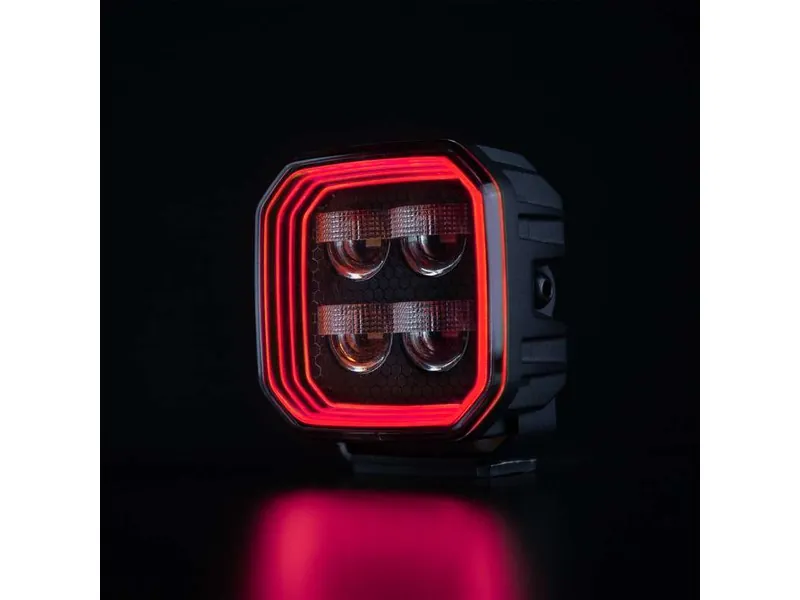 STRANDS FOR9T NO-GLARE Darbinis žibintas su raudonos ir gintarinės spalvos poziciniu apšvietimu, 7200lm, 10-48V, ECE R10 - Attēls 2