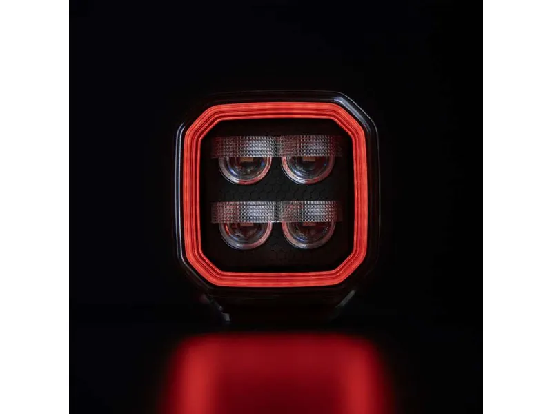 STRANDS FOR9T NO-GLARE Darbinis žibintas su raudonos ir gintarinės spalvos poziciniu apšvietimu, 7200lm, 10-48V, ECE R10 - Attēls 7