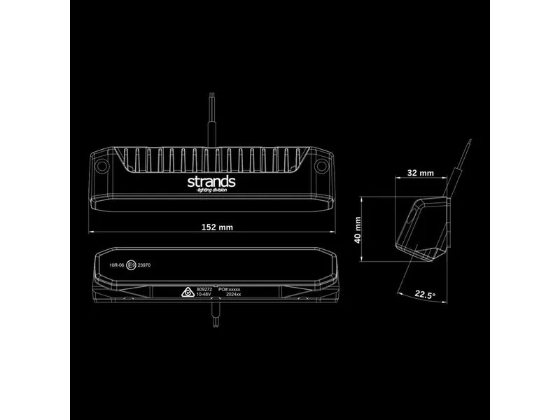 STRANDS FIREFLY SCENE LIGHT - Profesionalus darbinis žibintas, 2000lm, 10-48V, ECE R10 sertifikuotas - Attēls 5