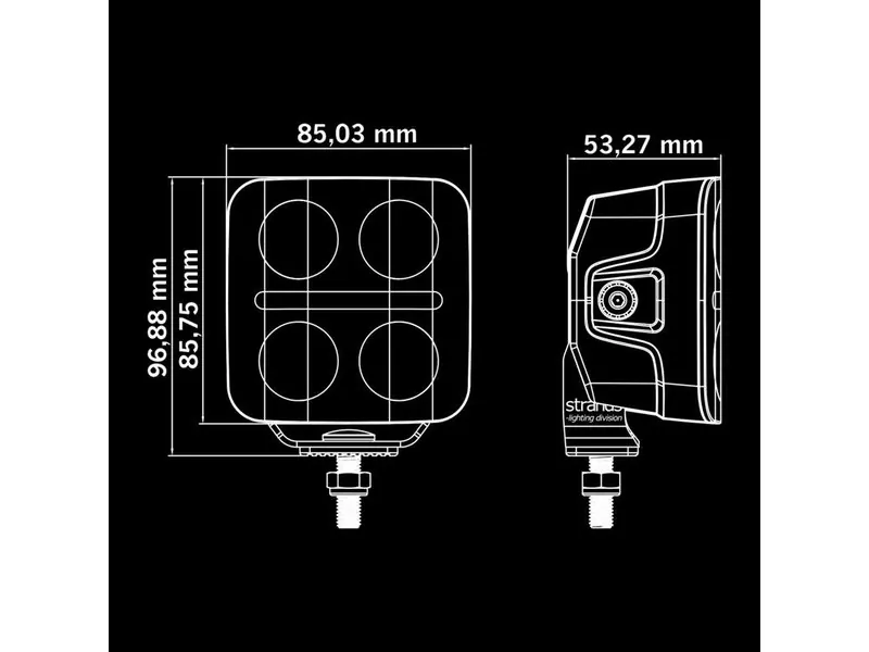 STRANDS NUUK D-LINE QBA Galingas tolimųjų šviesų žibintas su gintarine ir balta pozicine šviesa (10-32V, 3680lm) - Attēls 9