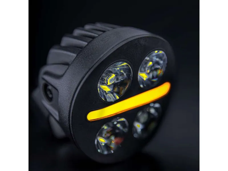 STRANDS NUUK D-LINE MC Vairavimo Žibintas su Balta ir Geltona Pozicine Šviesa, 10-32V, 2540lm, 276m - Attēls 4