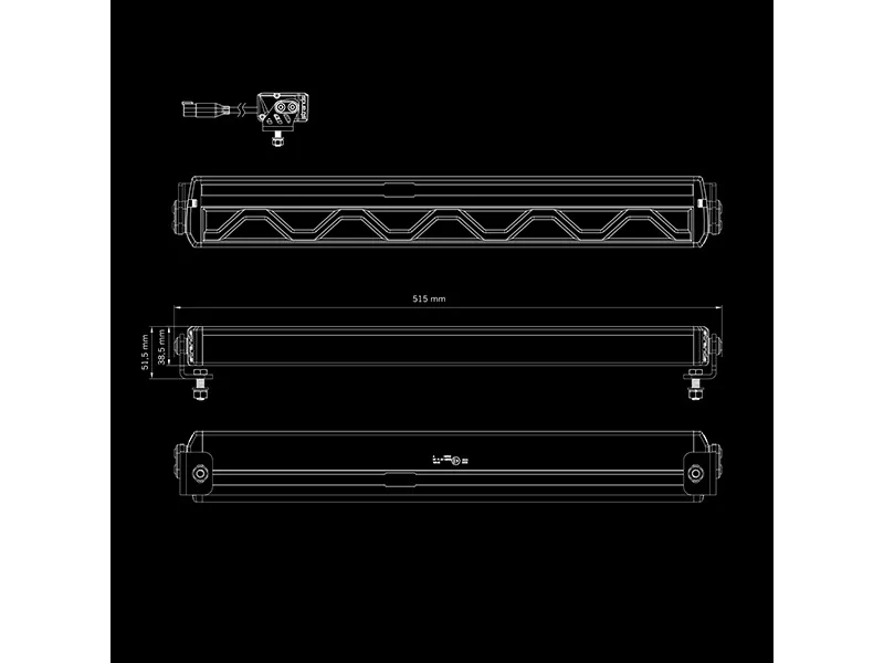 STRANDS FIREFLY LED BAR 20" - Galingas 10670lm LED Šviestuvas, 10-48V, ECE R148/R149/R10 Sertifikatas - Attēls 7