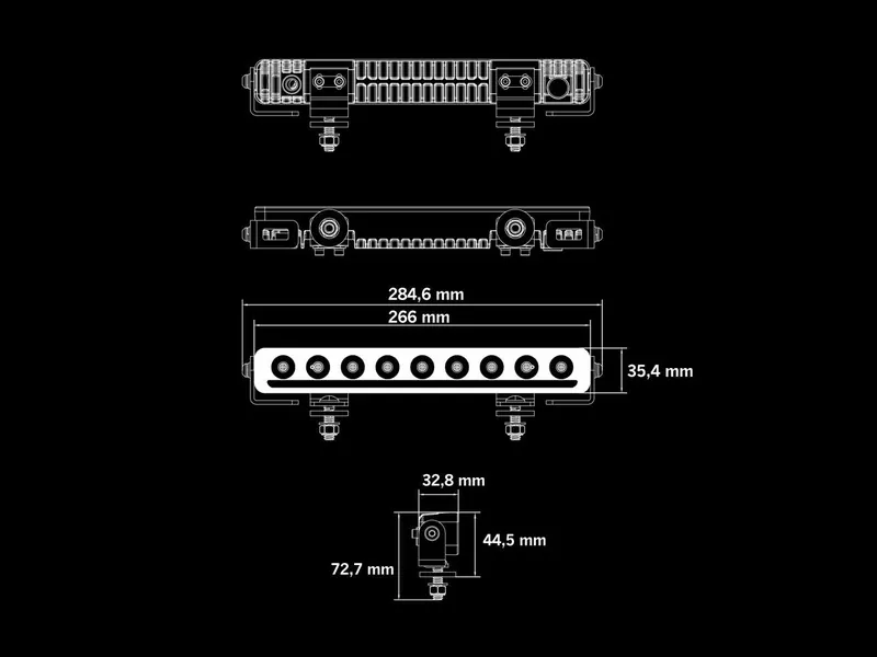 STRANDS Nuuk D-Line 10" LED bar žibintas 5500lm, 266mm, R149 - Attēls 3