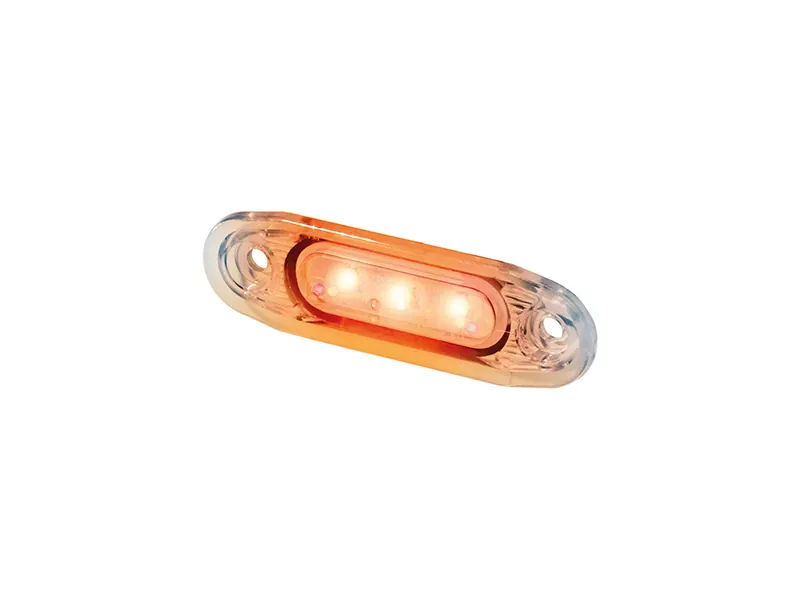 STRANDS LED Oranžinis Žibintas - ECE R7/R10 Sertifikuotas, Kompaktiškas (79mm), 12-24V Įtampai, Ultraatsparus