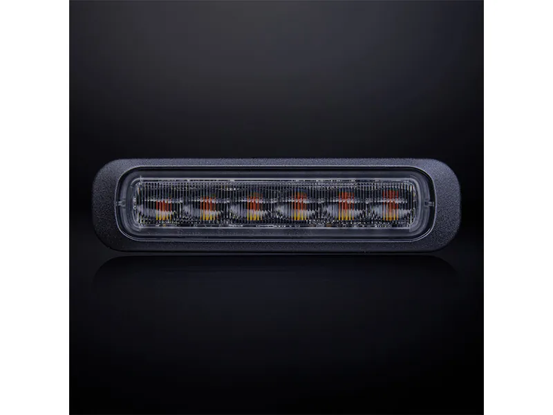 STRANDS Dark Knight oranžinis LED įspėjamasis žibintas, 6 LED, tamsintas lęšis - Ledbarzibintai.lt