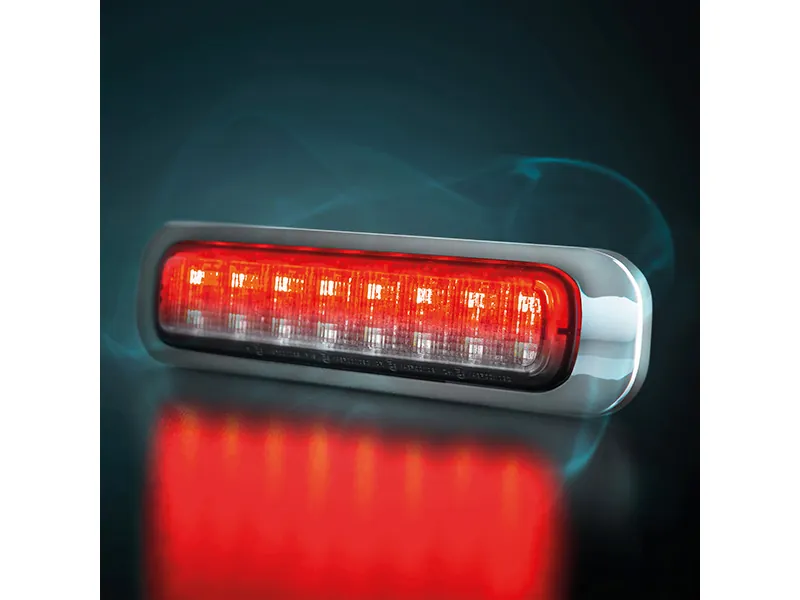 STRANDS Dark Knight LED galinis žibintas su tamsintu stiklu, 129x118mm, 12-24V - Attēls 2