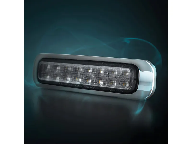 STRANDS Dark Knight LED galinis žibintas su tamsintu stiklu, 129x118mm, 12-24V - Attēls 3