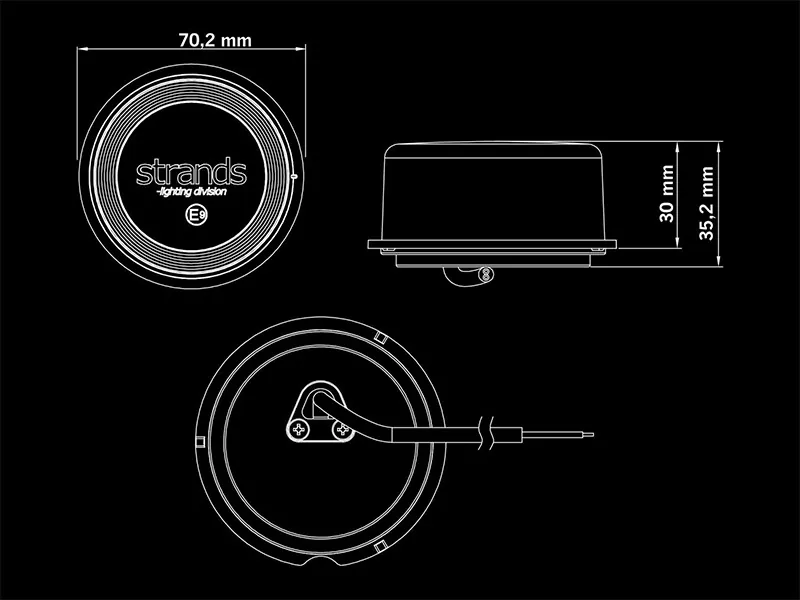 STRANDS FOR9T GEO Priekinis pozicinis žibintas 10-40V su ECE R10, R148 sertifikatais - Attēls 6