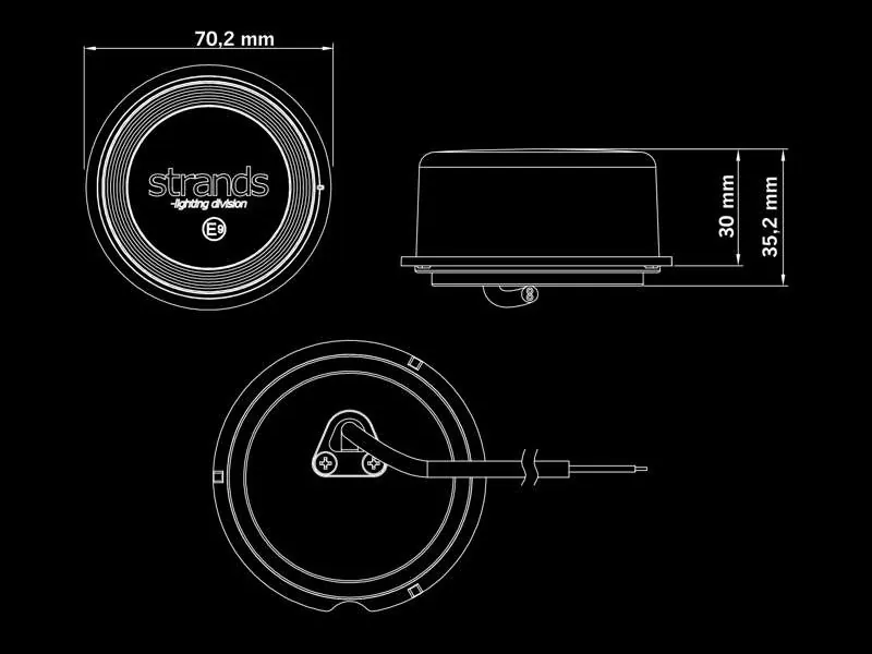STRANDS FOR9T GEO Šoninis gabaritinis žibintas | 10-40V | ECE R10, R148 sertifikuotas | IP67 - Attēls 6