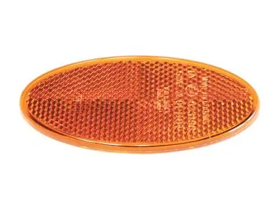 TALMU Reflector - Gintarinės spalvos atšvaitas su limpančiu pagrindu (100x50mm)